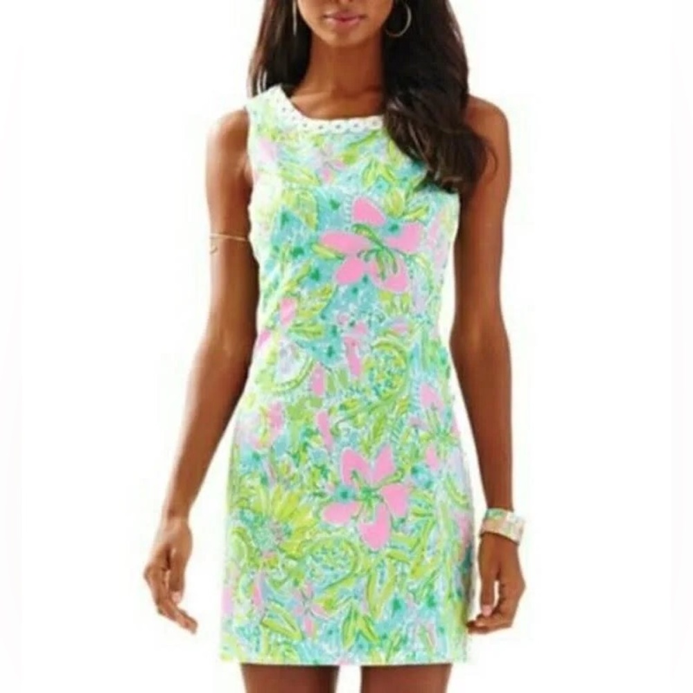 Lily Pulitzer Mila Coconut Jungle Shift Dress size 12